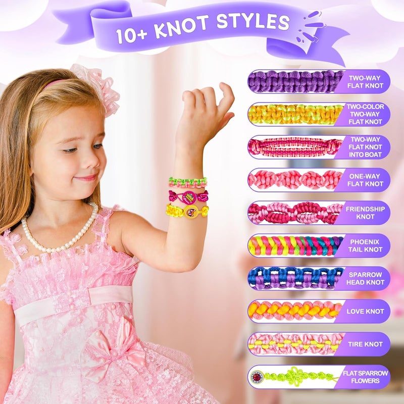 TQRAZ Bracelet Making Kit,Friendship Bracelet Kit,Arts and Crafts for Kids Age 8-12,Bracelet Making Kit for Girls 8-12,Birthday Gifts Ideas for Girls 8 9 10 11 12 Years Old - Image 3